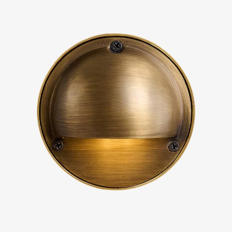 Ardelume Industrial Brass Wall Lamp - Weathered Metal Minimalist Indoor Sconce for Bedroom or Entryway T1207