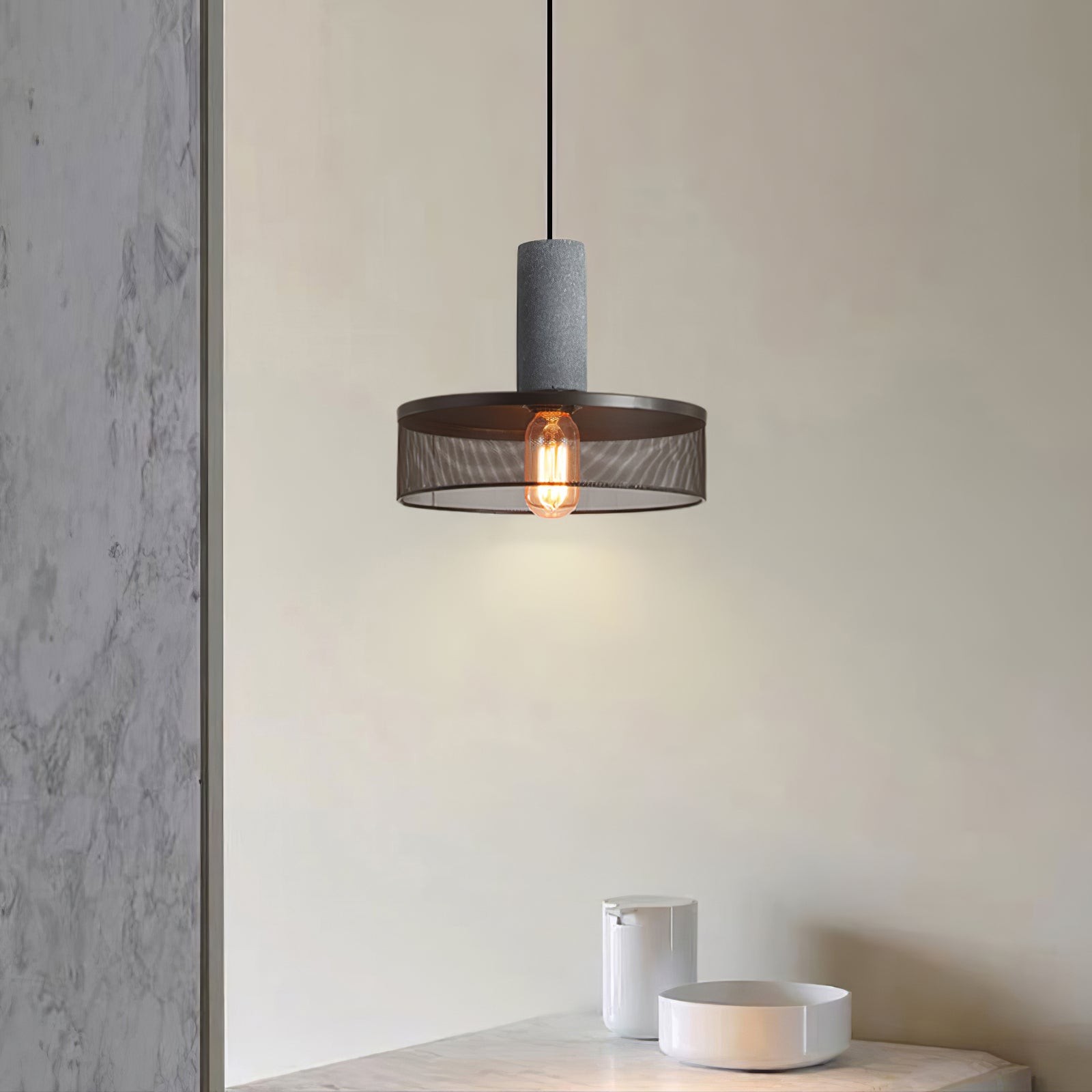 Cement Mesh Pendant Light M566