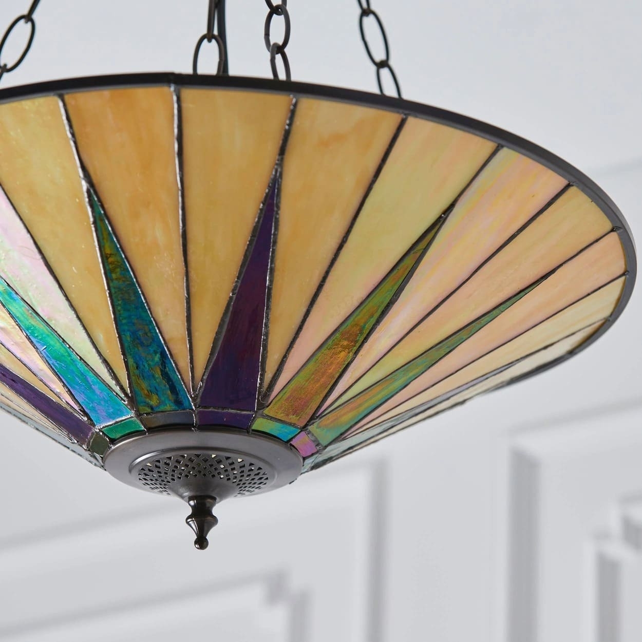 TF Dark Star Geometric Star Ceiling Light - Tiffany Style for Hallway T637