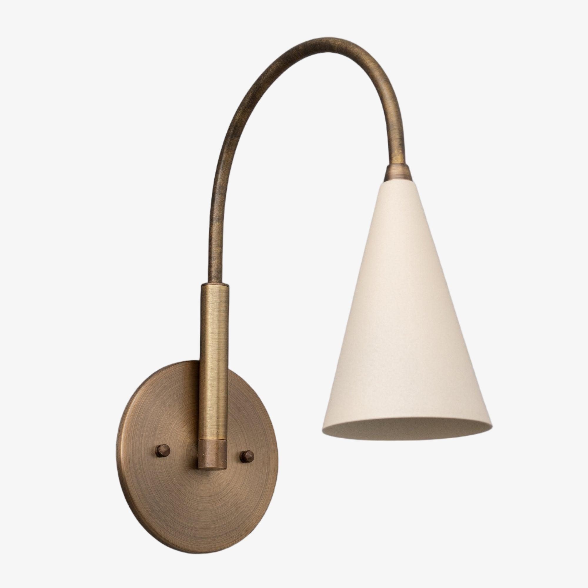 Curva Elegant Arc Cone Wall Sconce - Contemporary Reading Nook Wall Lighting T394