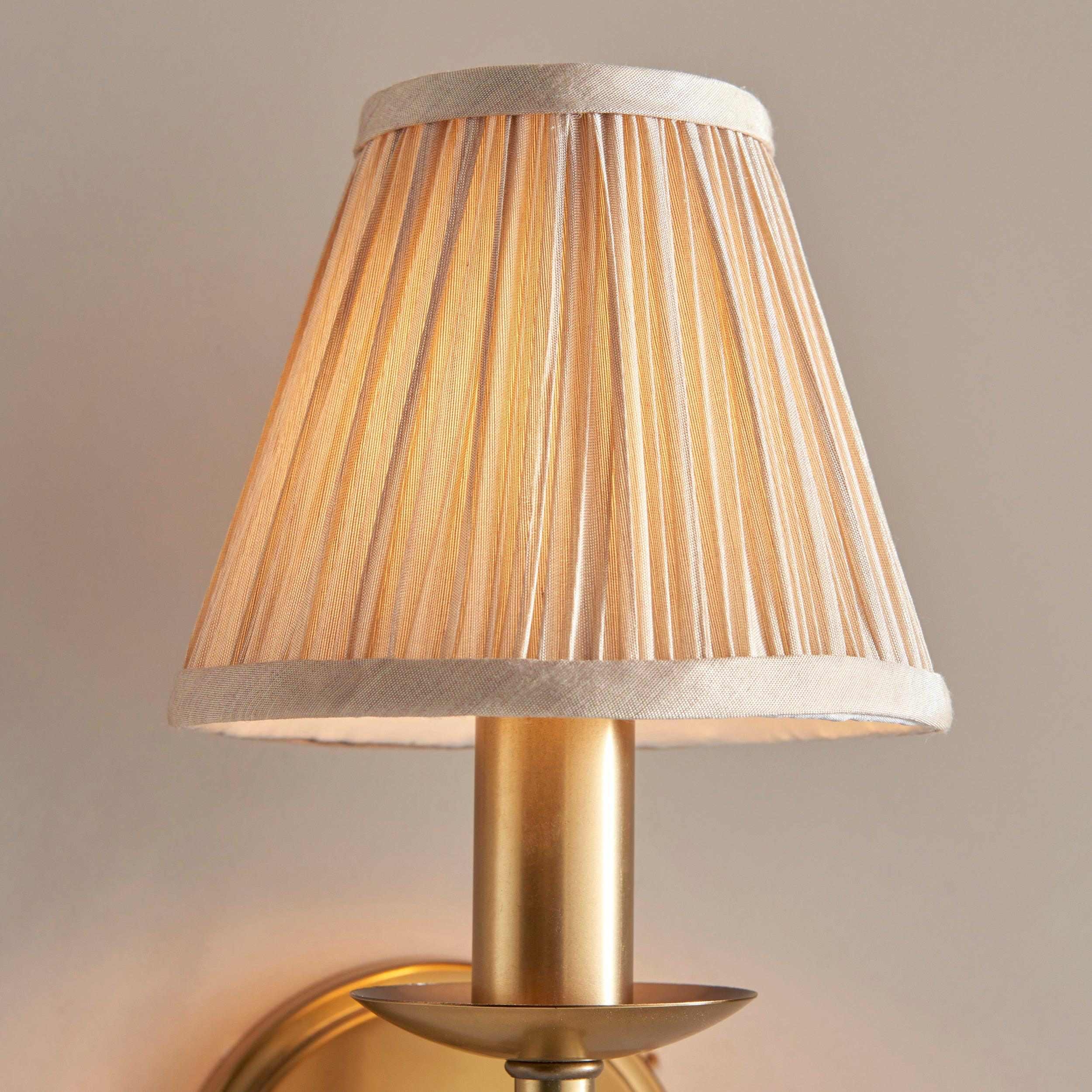 Tela Wall Light - Fabric Shade with Brass Frame for Living Room T655