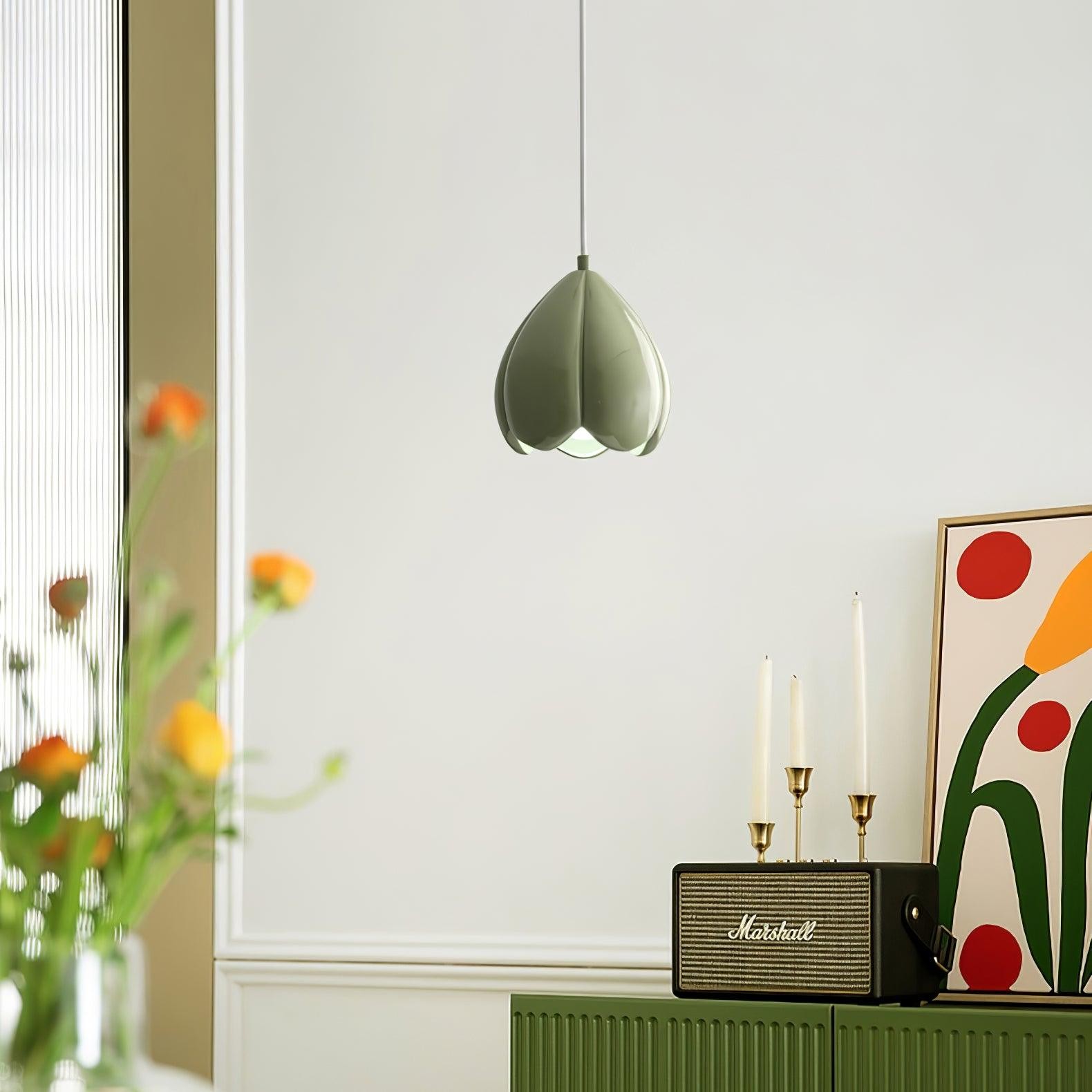 Cream Color Resin Pod Pendant Lamp M369