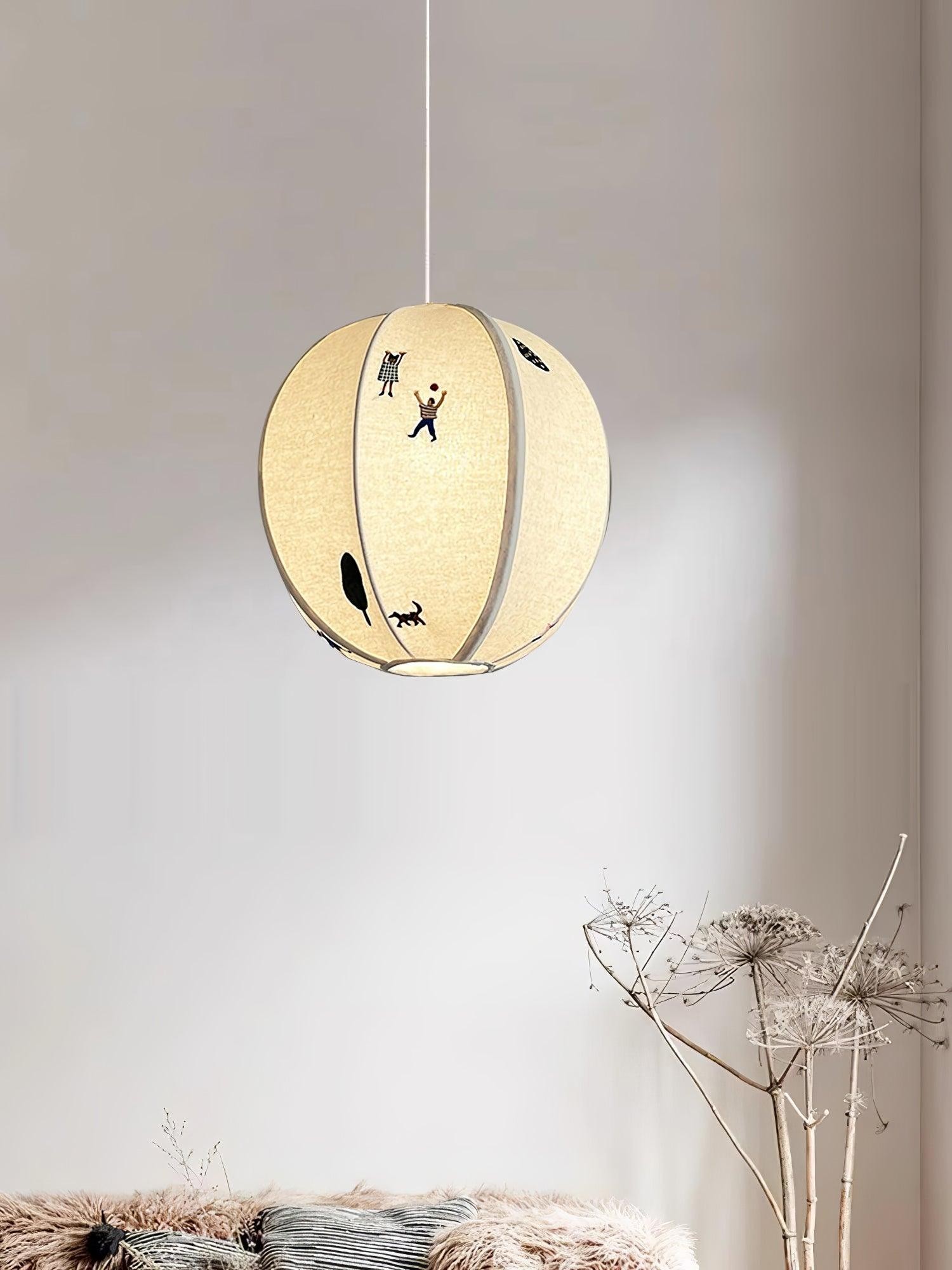 Park Embroidered Textile Pendant Lamp M337