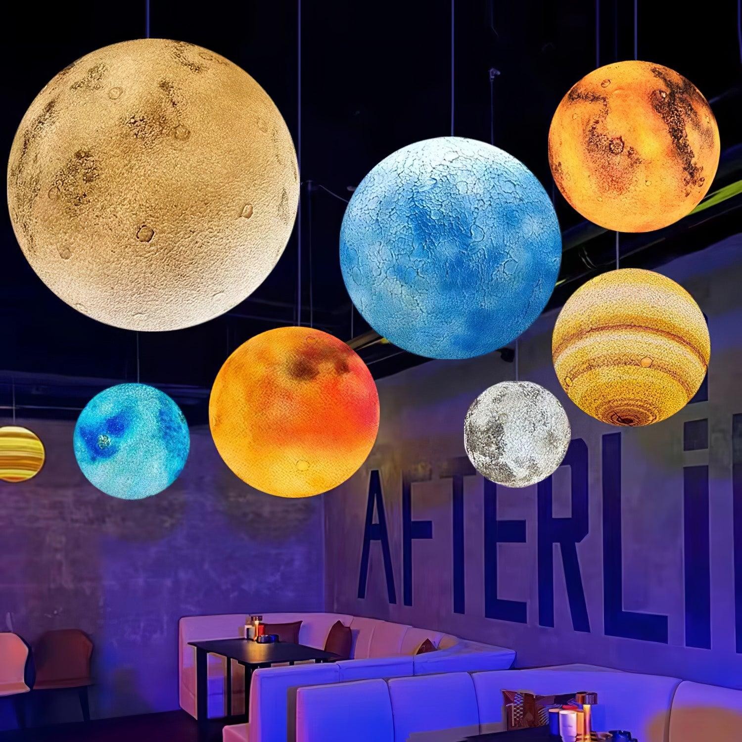 Planetary White Moon Chandelier Suitable For Living Room M584