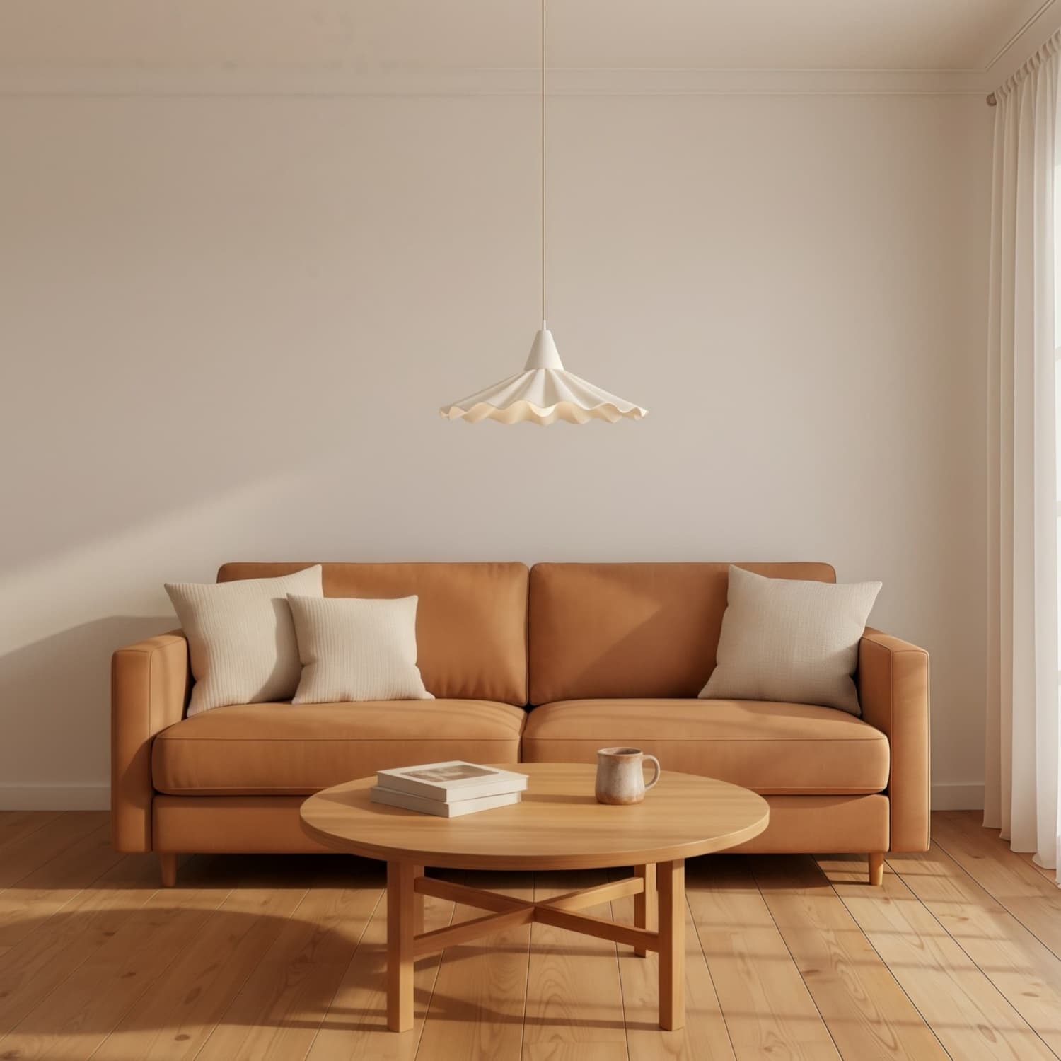 Arluneva Artistic Wave Pendant Lamp - Modern Handcrafted Ceramic Light for Living Room T1156
