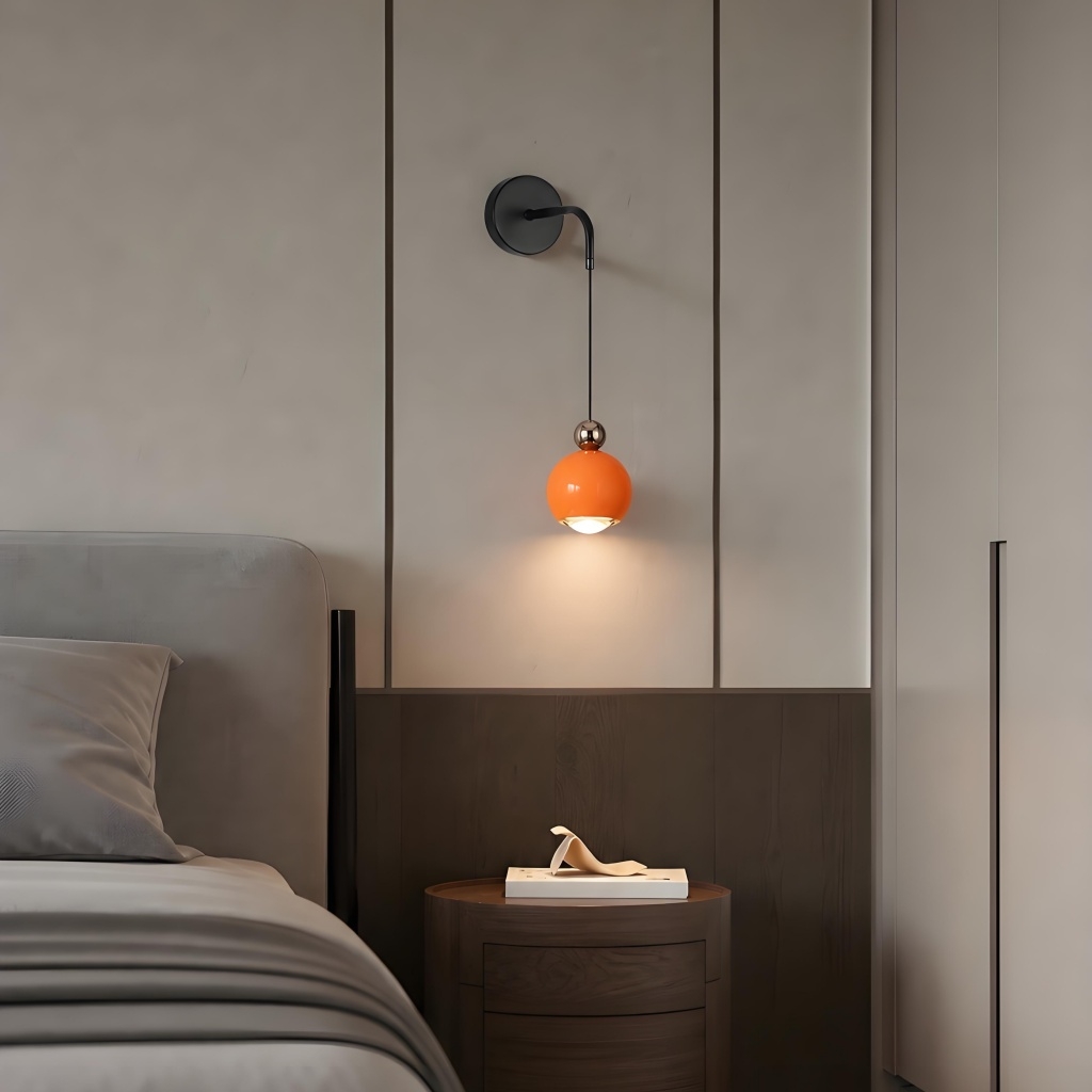 Glintap Nordic Globe Wall Mounted Light - Minimal Accent Lamp for Bedroom Interior T2207