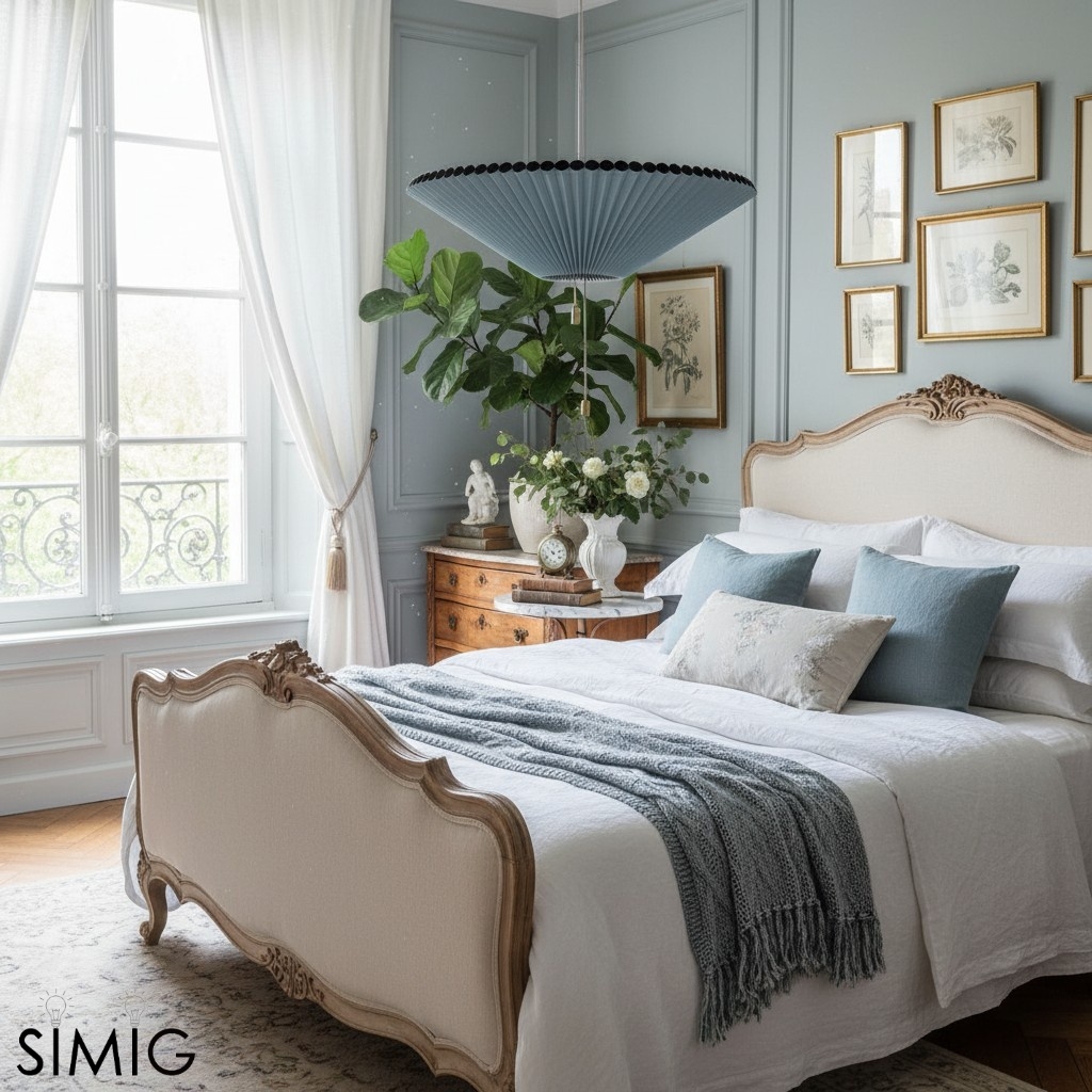 Méduse Pendant Light - Light Blue Papery Design for Modern Interiors