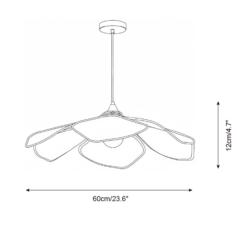 Raffia Petal Pendant Lamp T1475