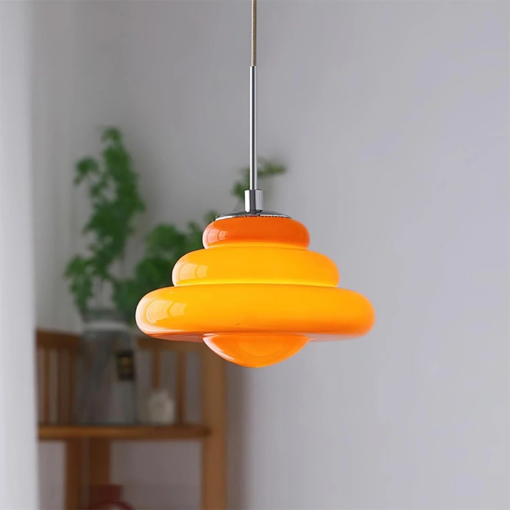 Tiered Pendant Lamp - Modern Glass and Metal for Dining Room S245