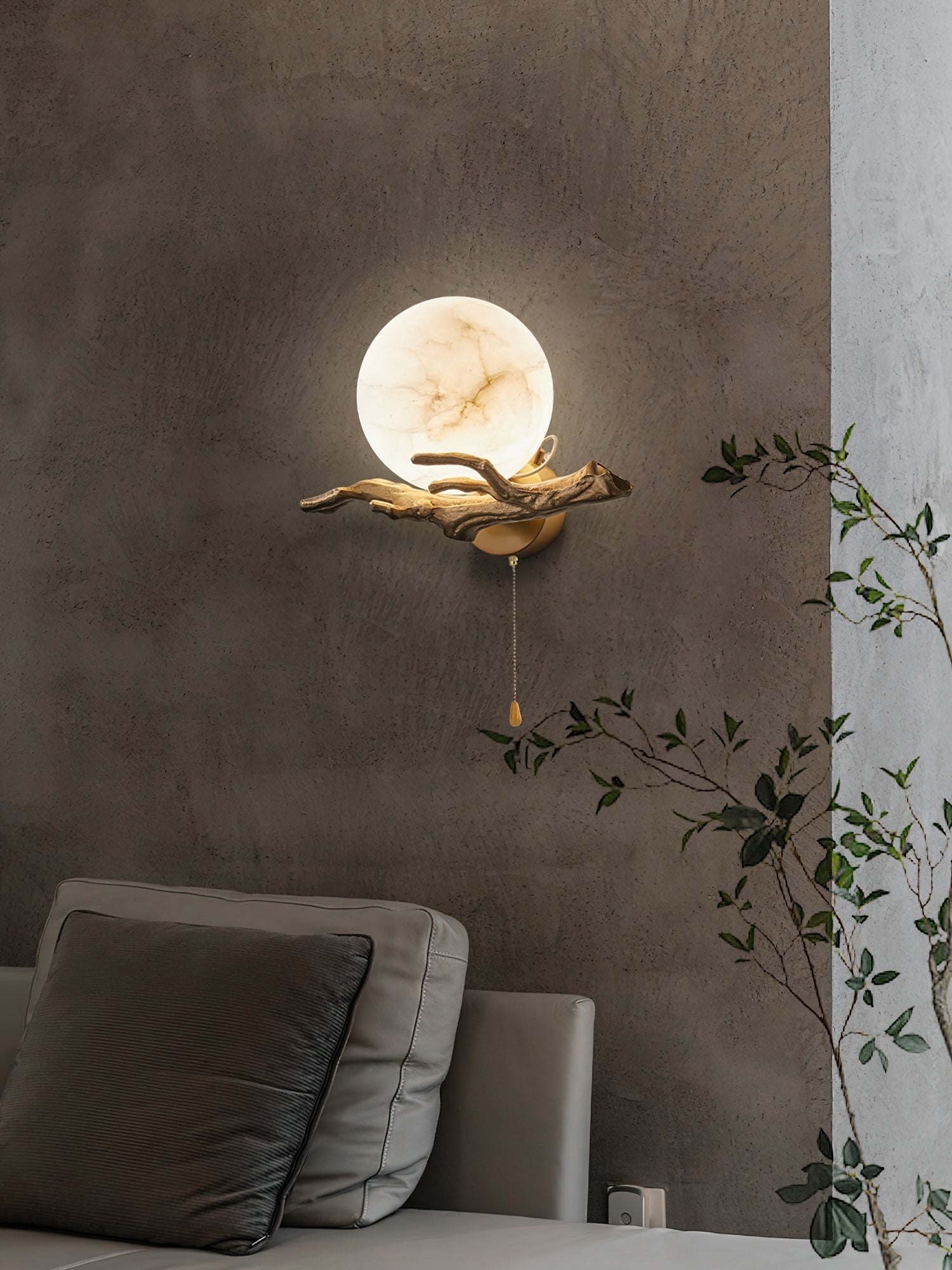 Retro Twigs Alabaster Wall Lamp T1659