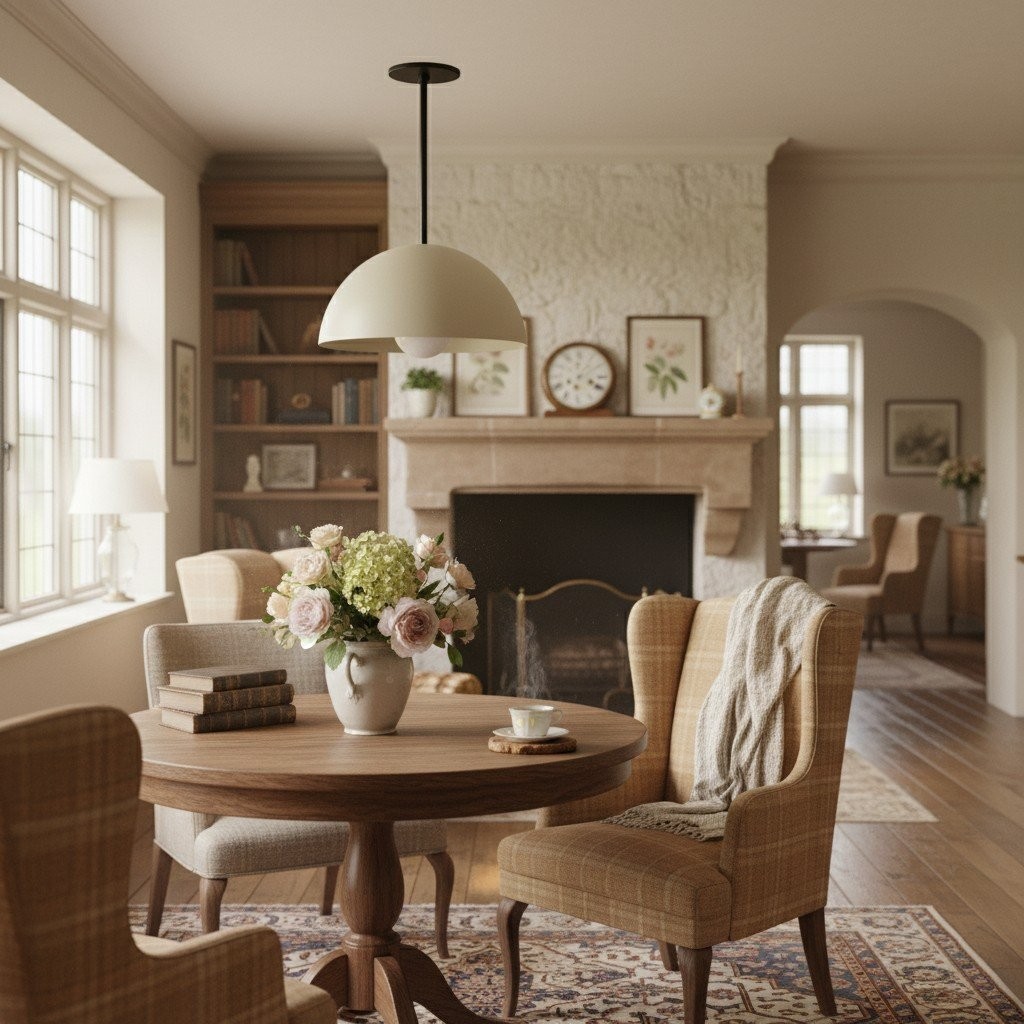 Metio Dome Neutral Dome Pendant - Modern Metal Accent Lighting T381