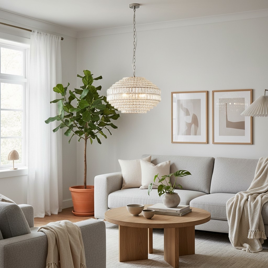 Virelis Style Luxe Crystal Pendant Light - Ambient Lighting for Kitchens & Hospitality Spaces T949