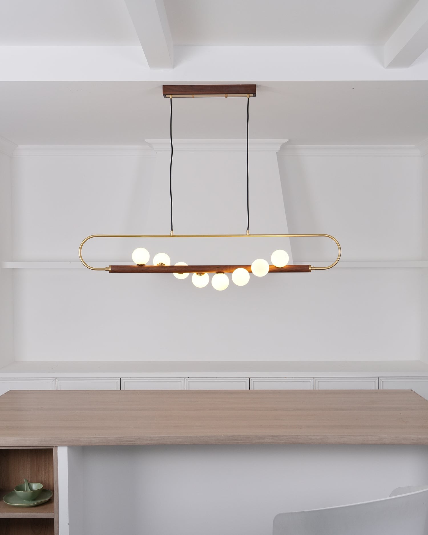 Modern Walnut Simple Chandelier M32