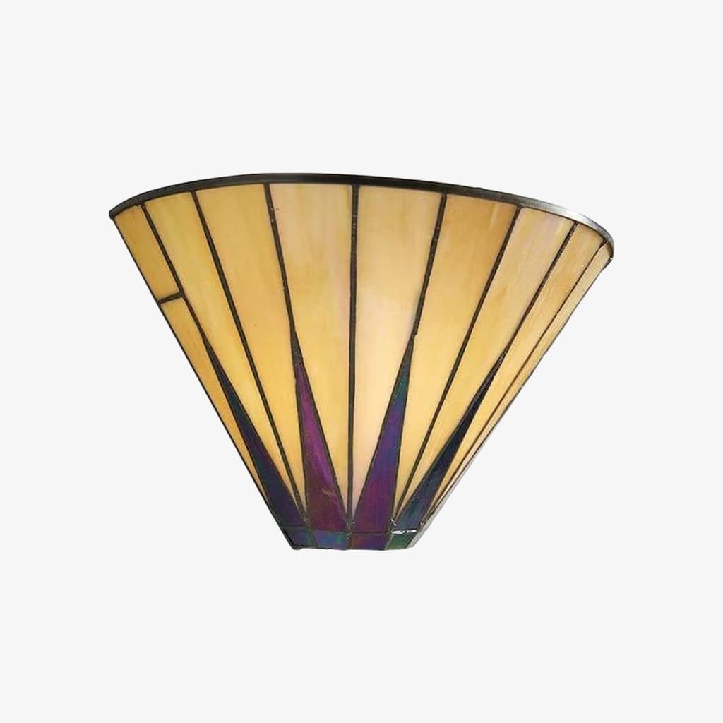 TF Dark Star Geometric Wall Sconce - Art Deco Tiffany Light for Hallway T638