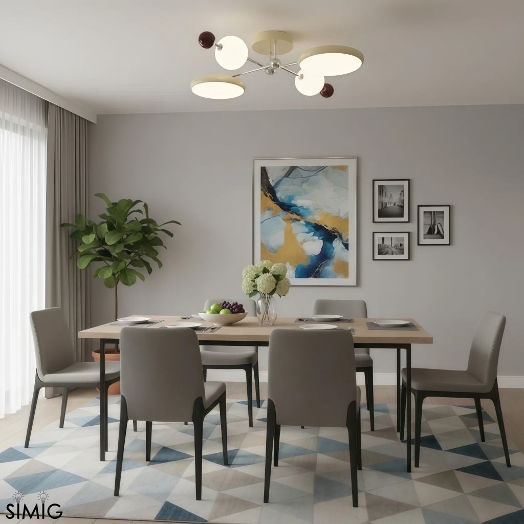 Bauhaus Style LED Ceiling Lamp - Branch Design for Living Room S390