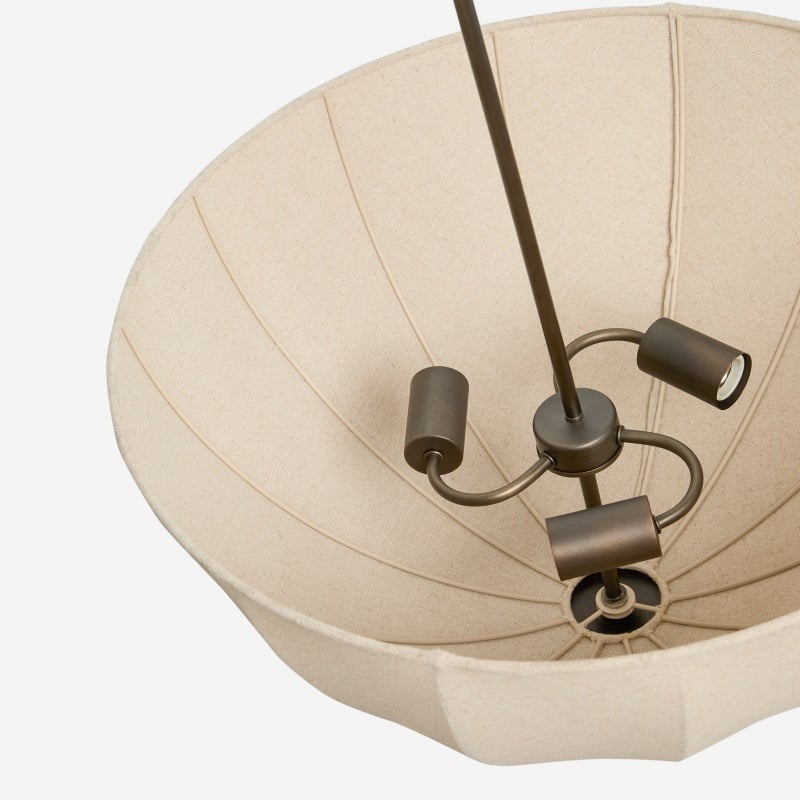 Lumarys Pendant Light - Botanical Inspired Linen Shade for Living Room T658