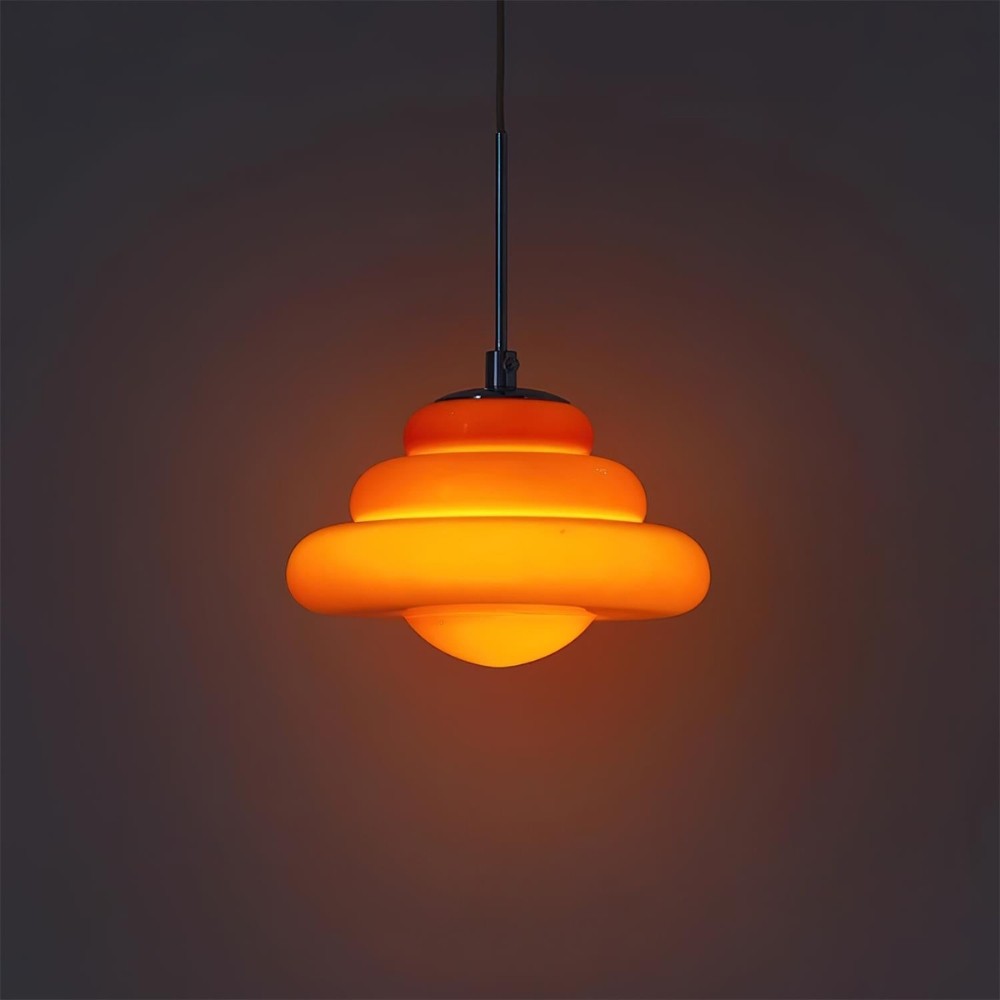 Tiered Pendant Lamp - Modern Glass and Metal for Dining Room S245