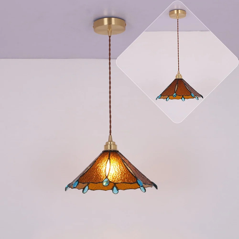 Retro Tiffany Stained Glass Pendant Light S92