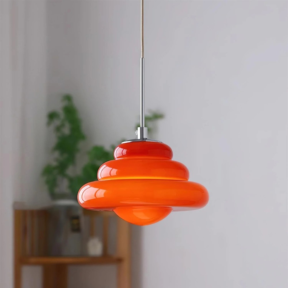 Tiered Pendant Lamp - Modern Glass and Metal for Dining Room S245
