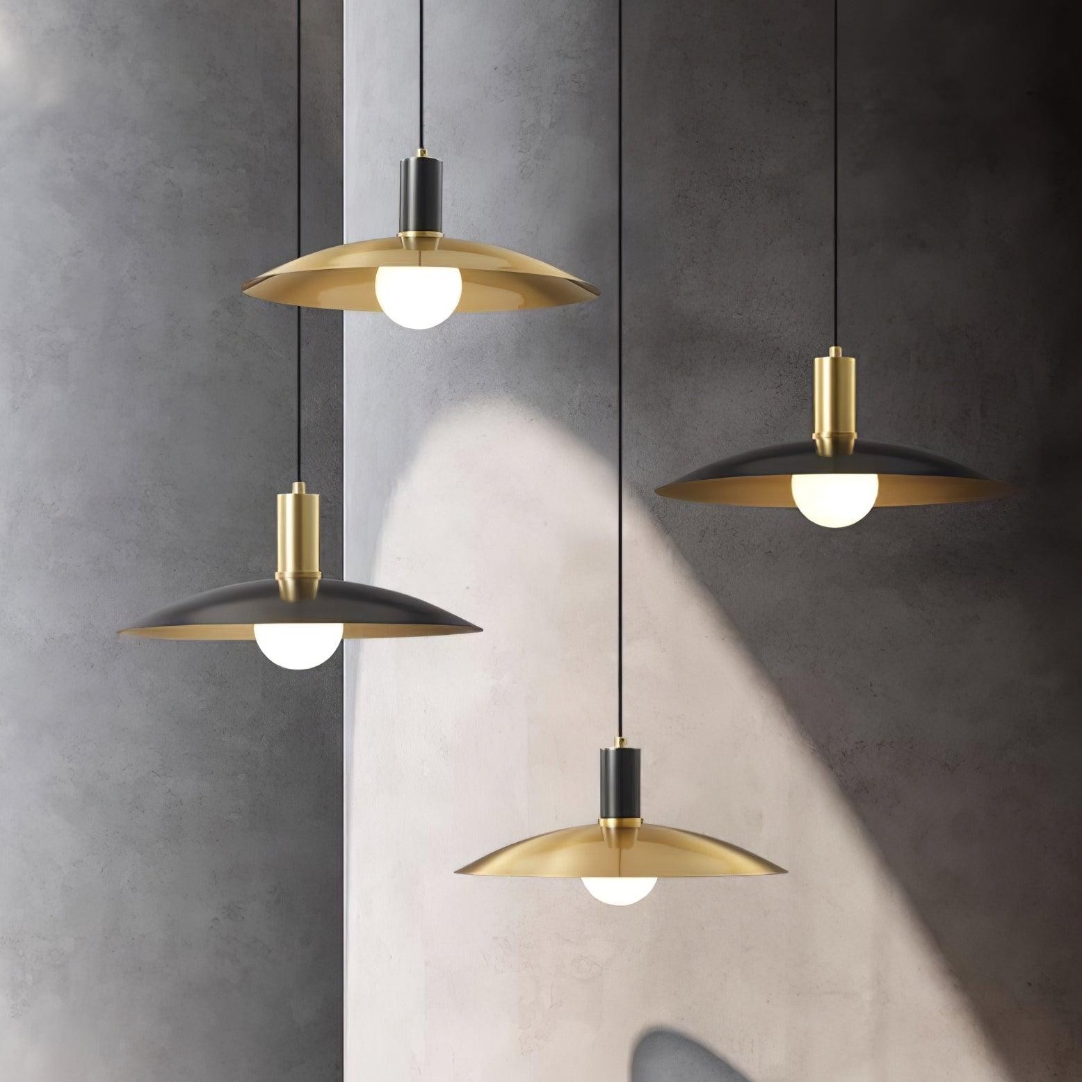 Brass Flared Pendant Lamp M469