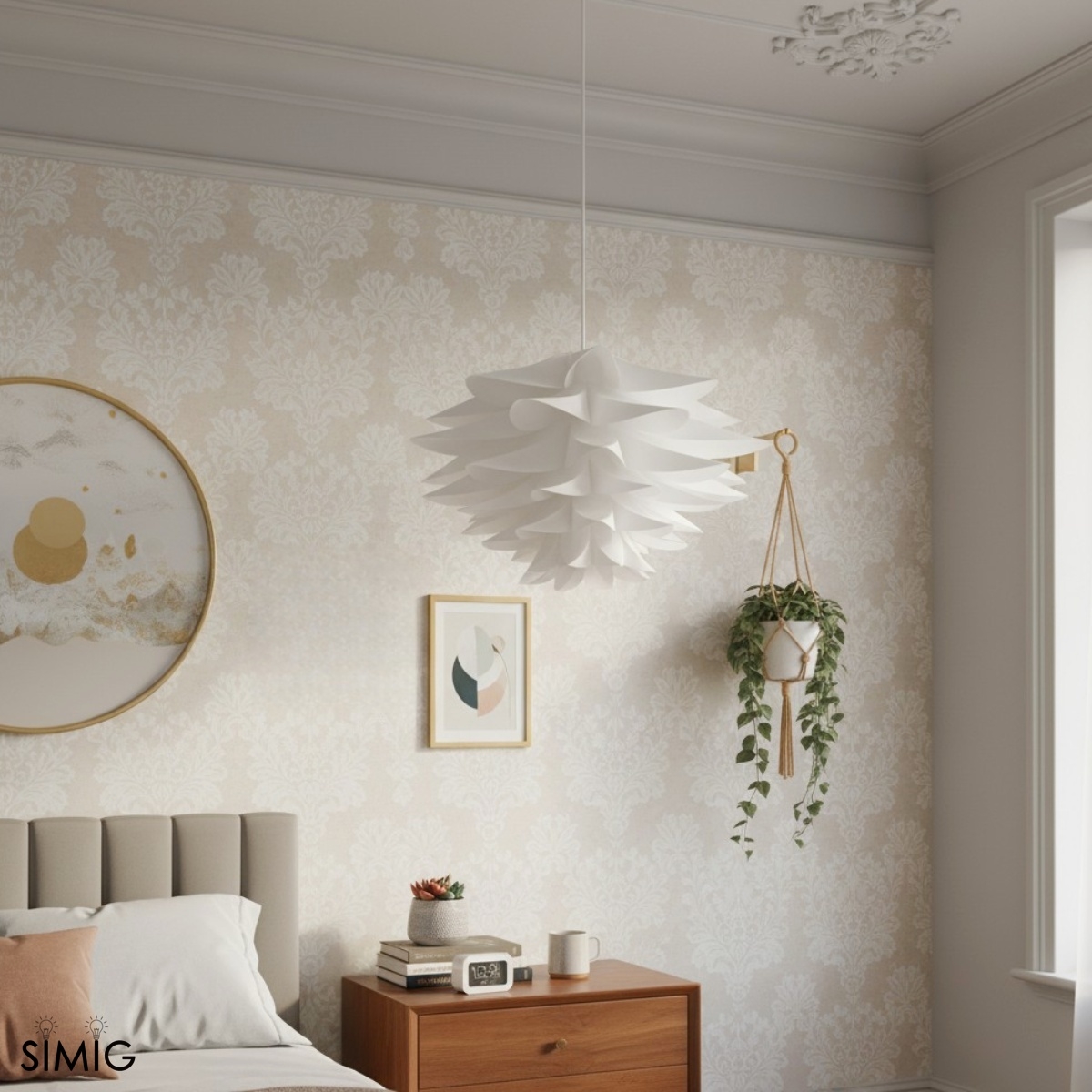 Nordic Lotus Ceiling Lamp – Contemporary Pendant for Living Room S407