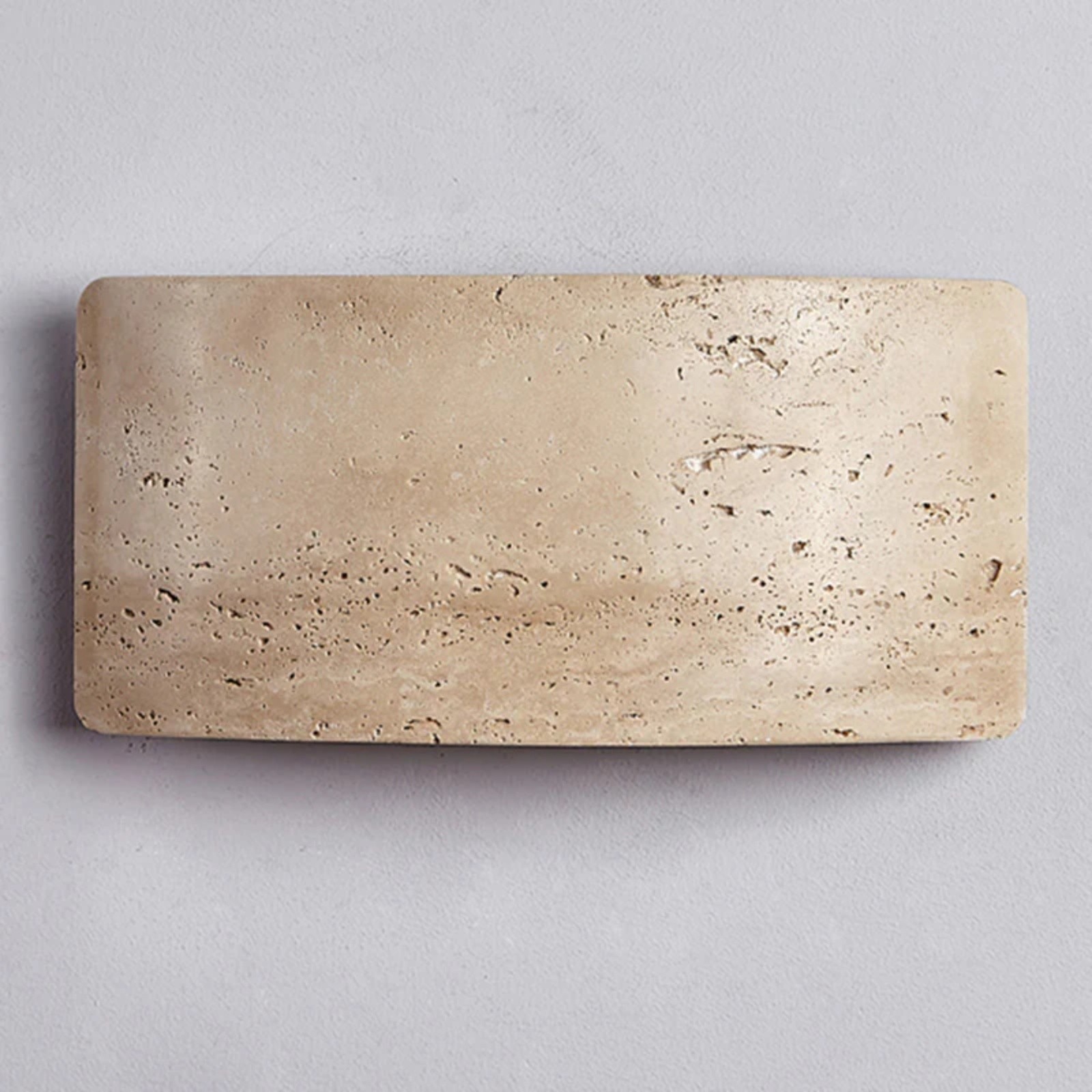 Mask-Shaped Travertine Wall Lamp - Artistic Modern Accent for Living Room S324