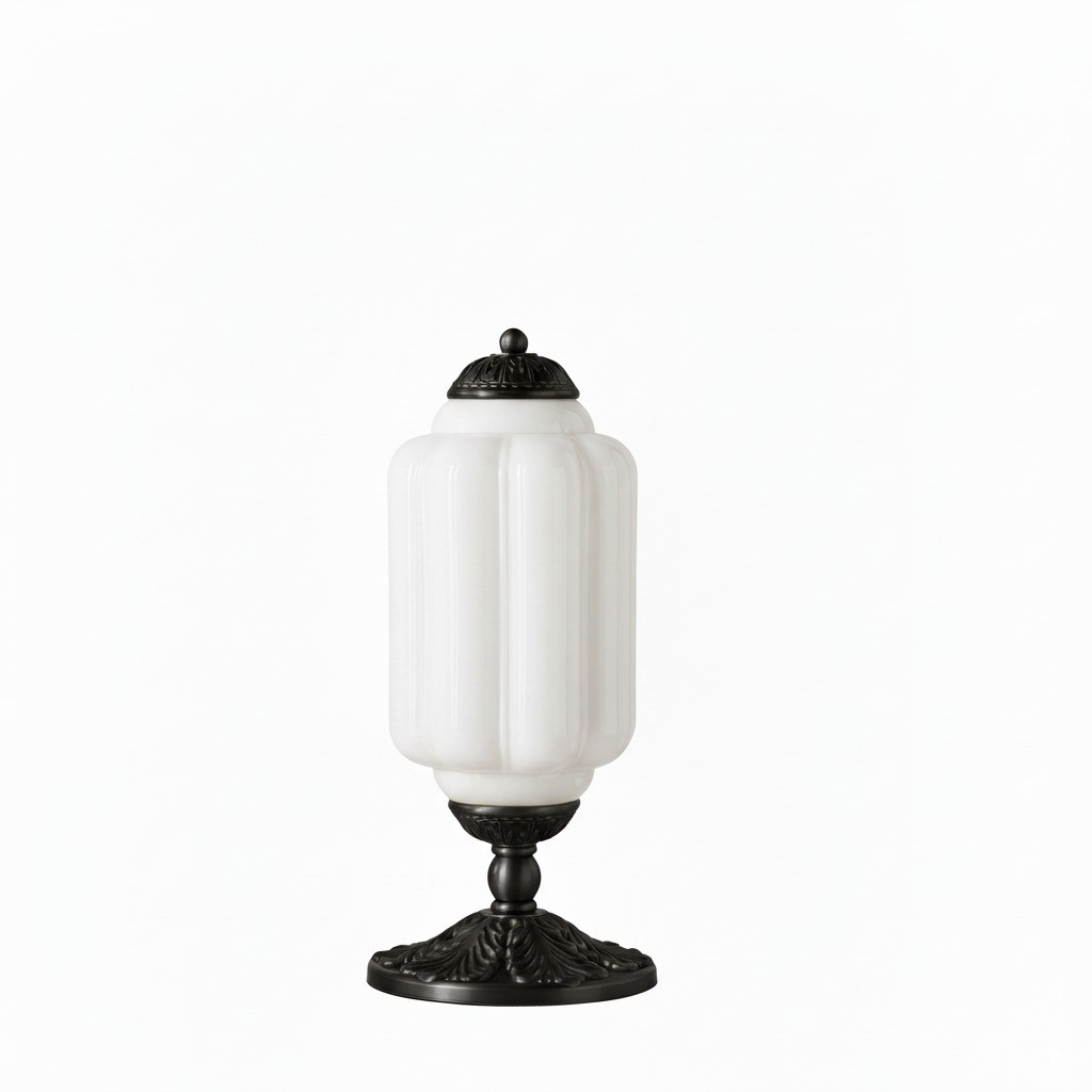 Eloise Curved Glass Retro Table Lamp - Vintage Bedside Lighting G71