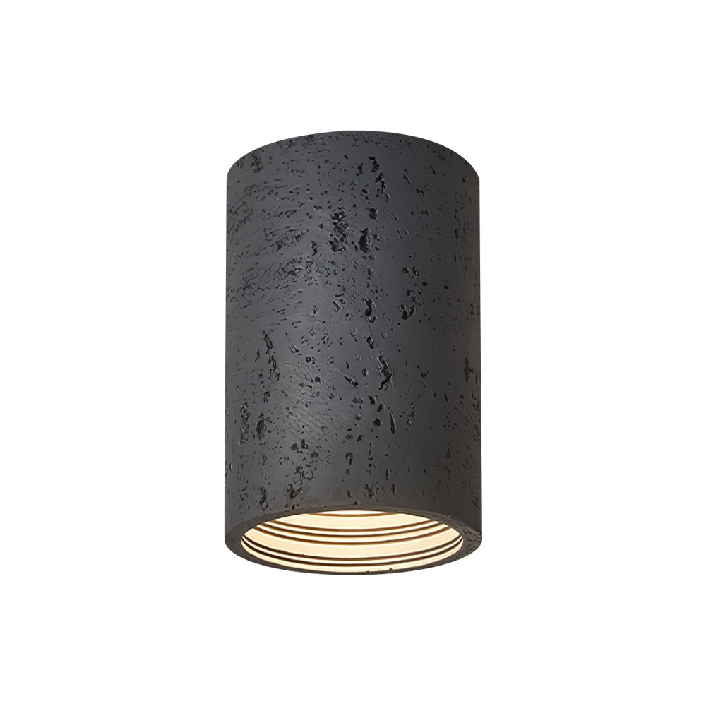 Cylindrical Ceiling Light - Modern Travertine Living Room M72