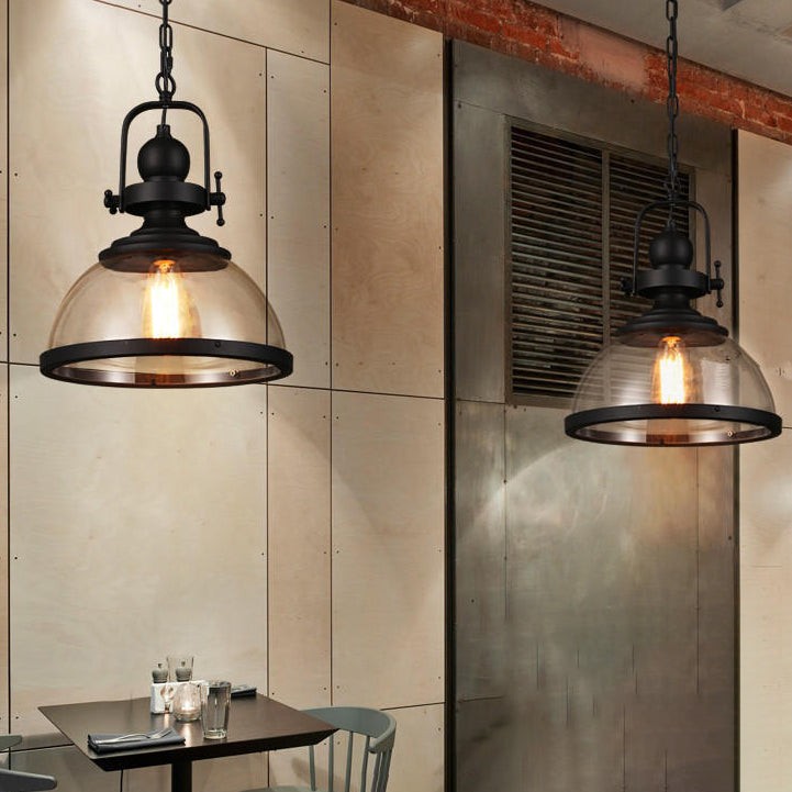 Modern Industrial Style Dome Glass Pendant Lamp M65