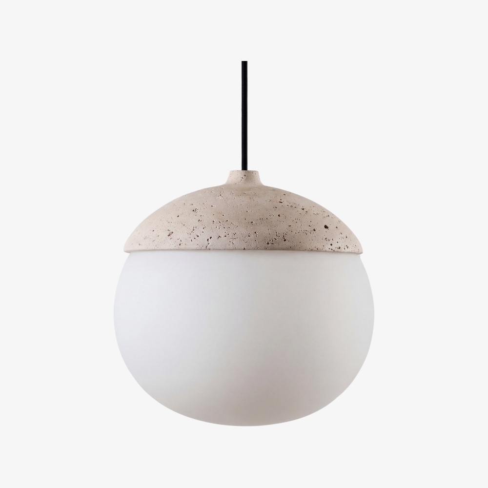 Orbaltis Modern Orb Cluster Pendant - Natural Stone and Glass Hanging Lamp for Living or Kitchen T1106