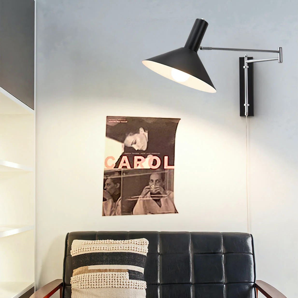 Classic Modern Swing Arm Adjustable Bedside Reading Wall Lamp M19