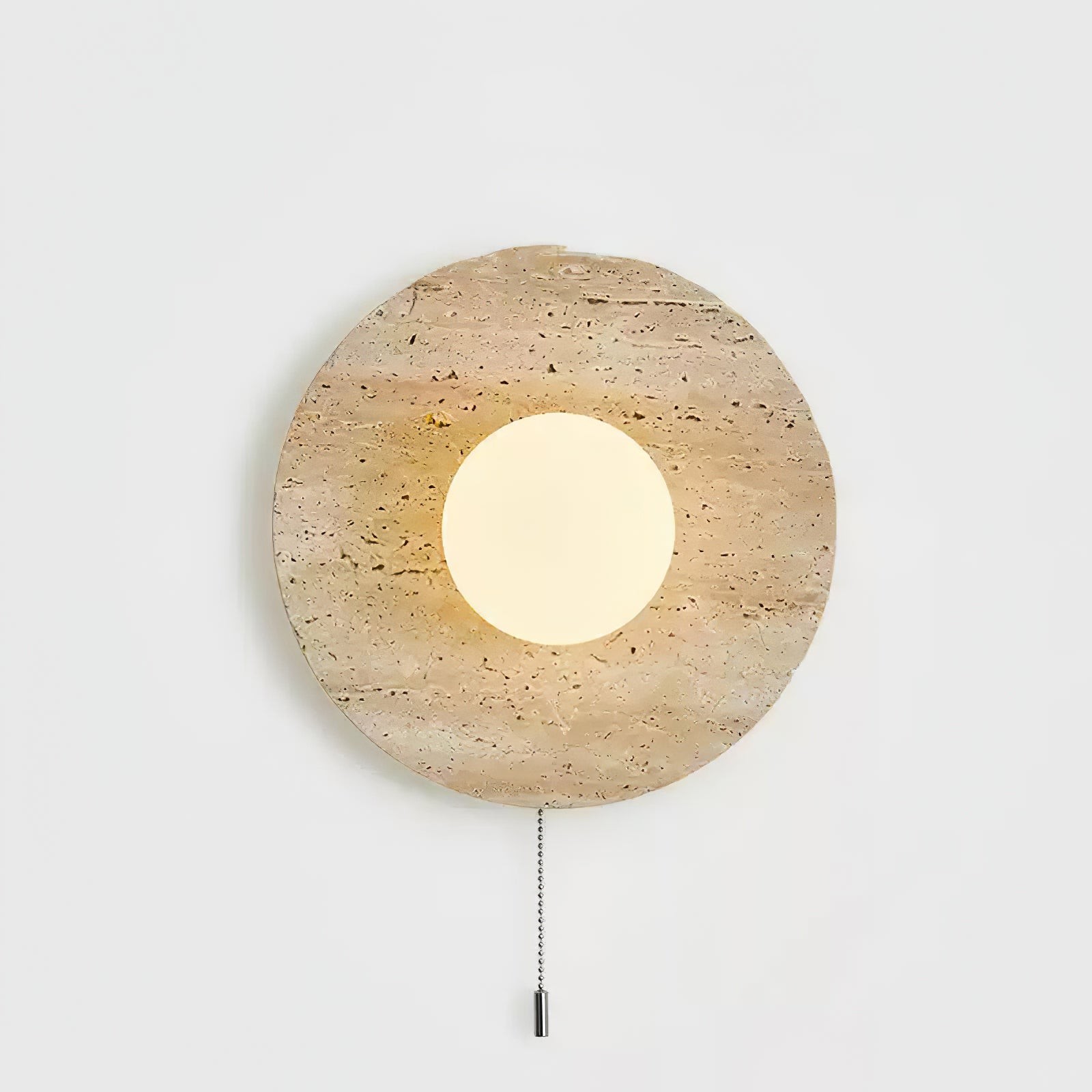 Retro Wabi Sabi Travertine Lunar Eclipse Wall Light G64