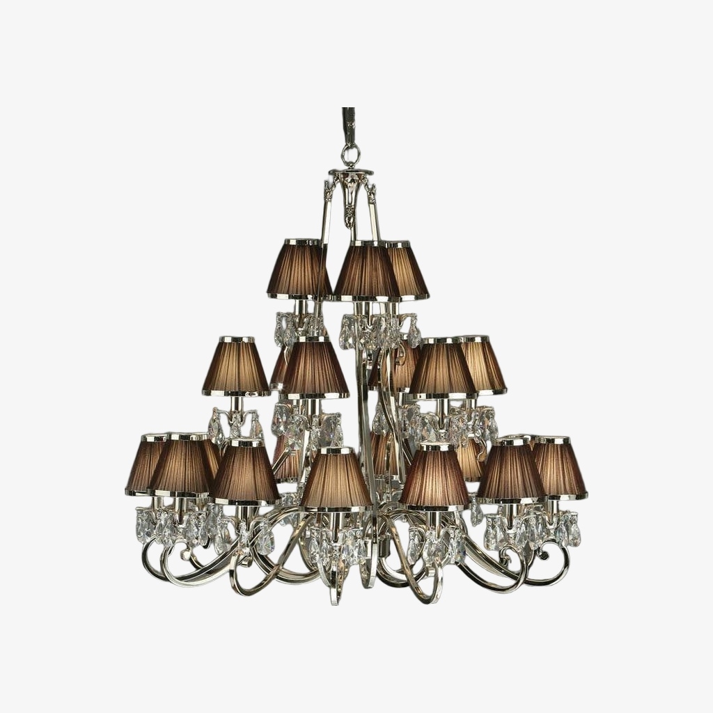 Talonis Multi-light Fabric Chandelier - Elegant Metal Curved Arms for Dining and Living T932