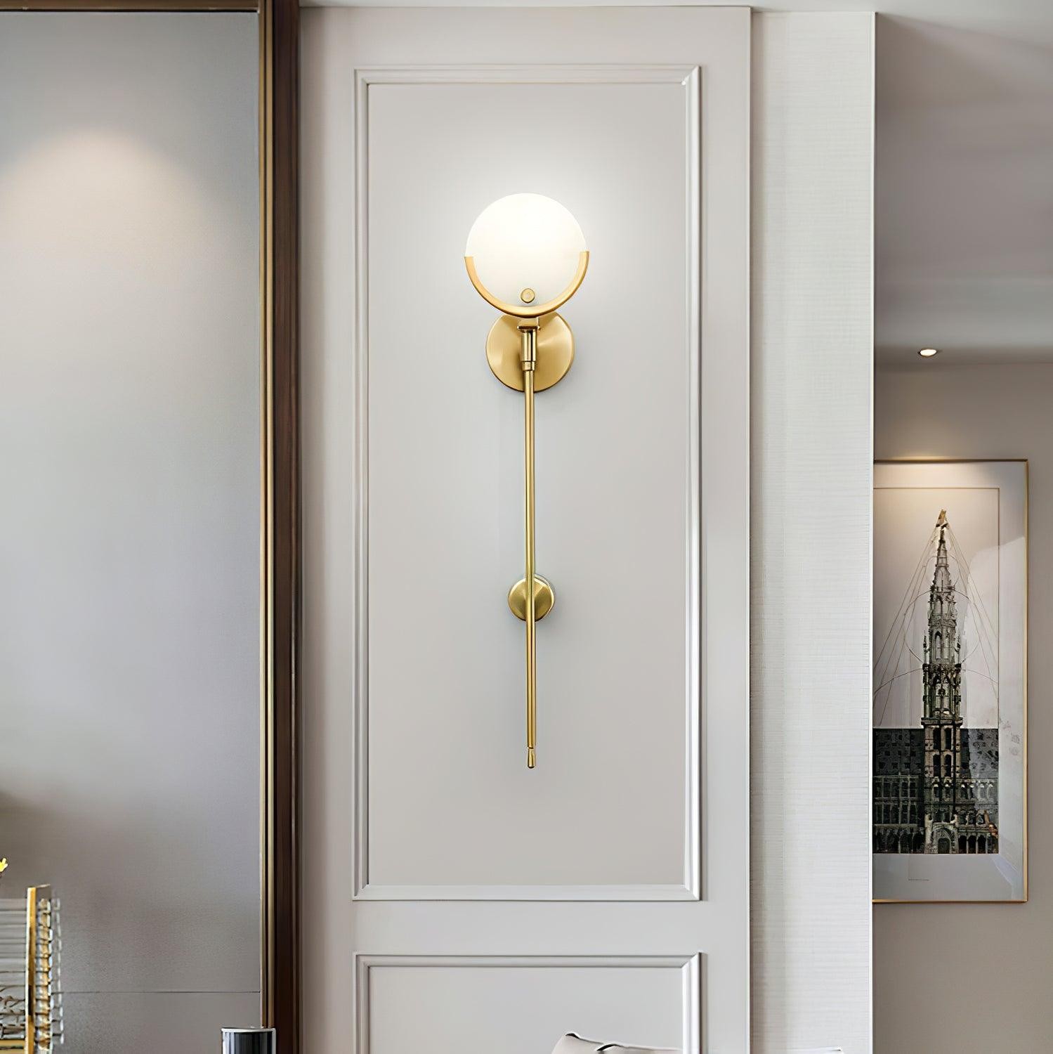 Metal Brass Spherical Bedroom Wall Lamp M573