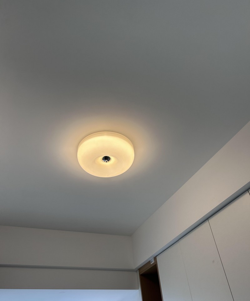 Bauhaus Cream Pudding Glass Ceiling Lamp S193