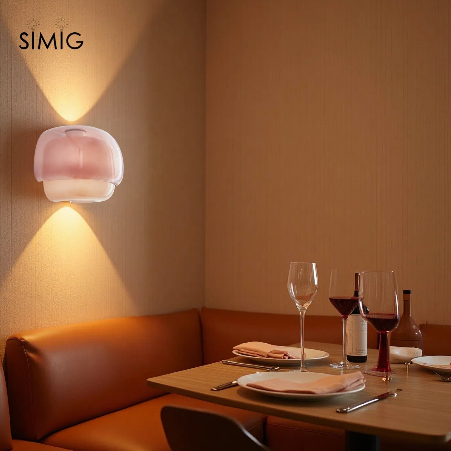 Clinco Layered Glass Wall Sconce for Warm Ambient Lighting S236