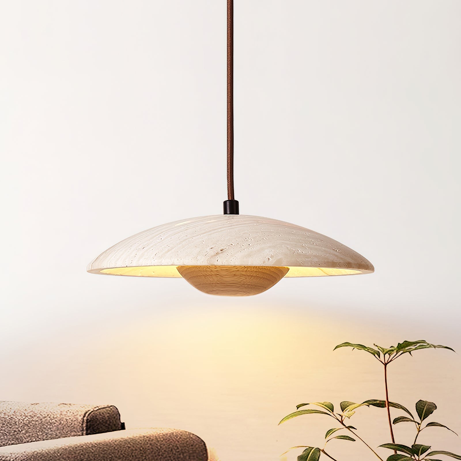 Cream Style Wood Pendant Lamp M316