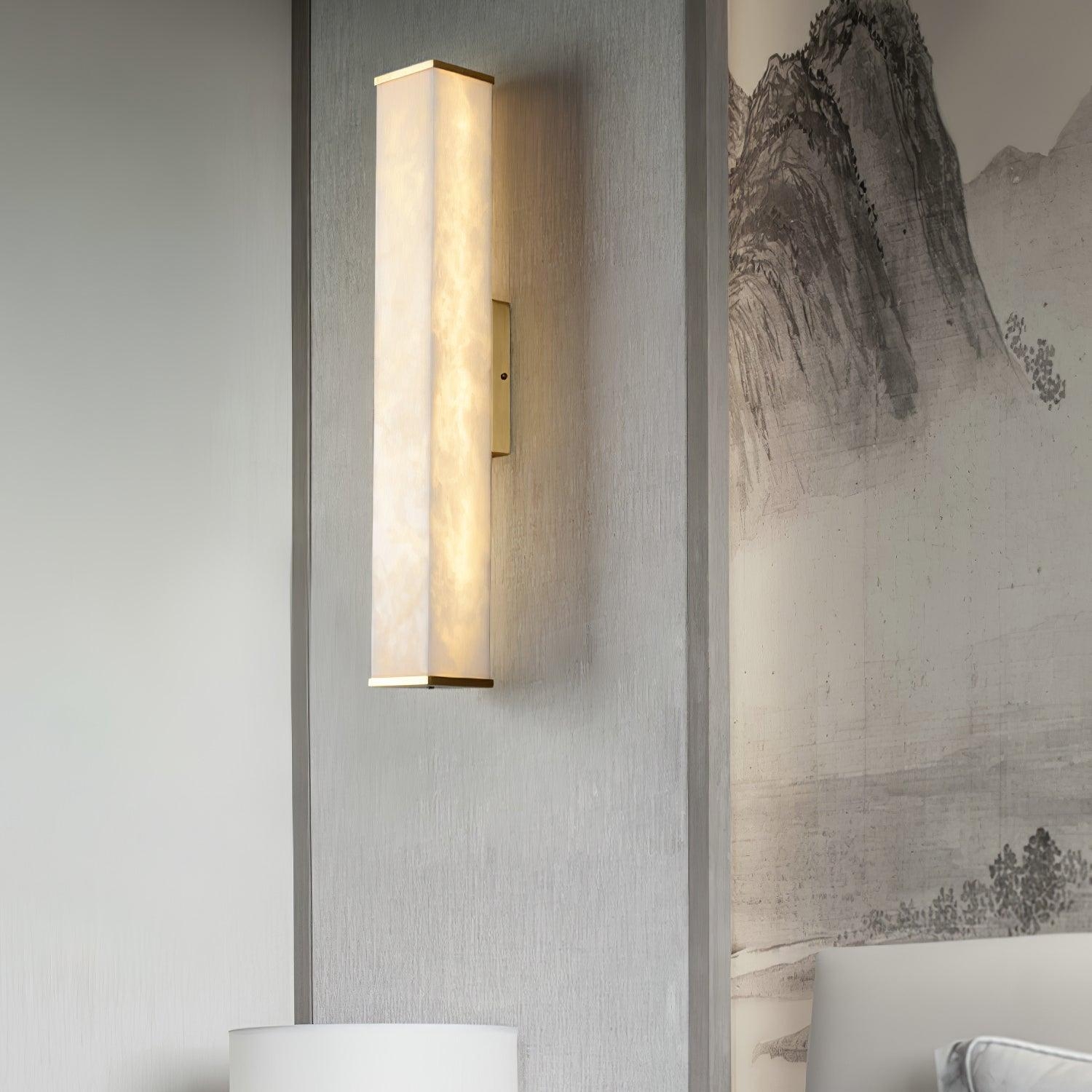 Cuboid Alabaster Wall Light T1622