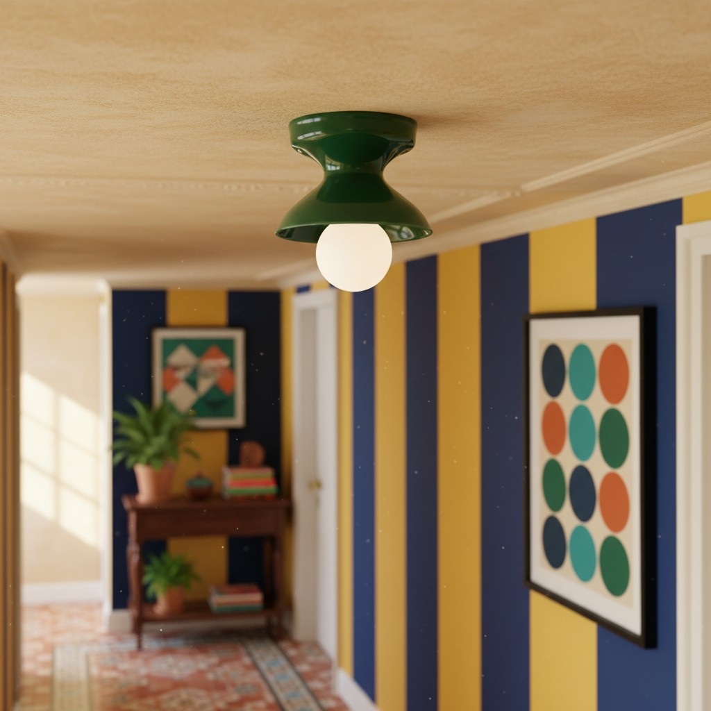 Dravin Colorful Ceramic Ceiling Light - Modern Flush Mount for Living Room T1194