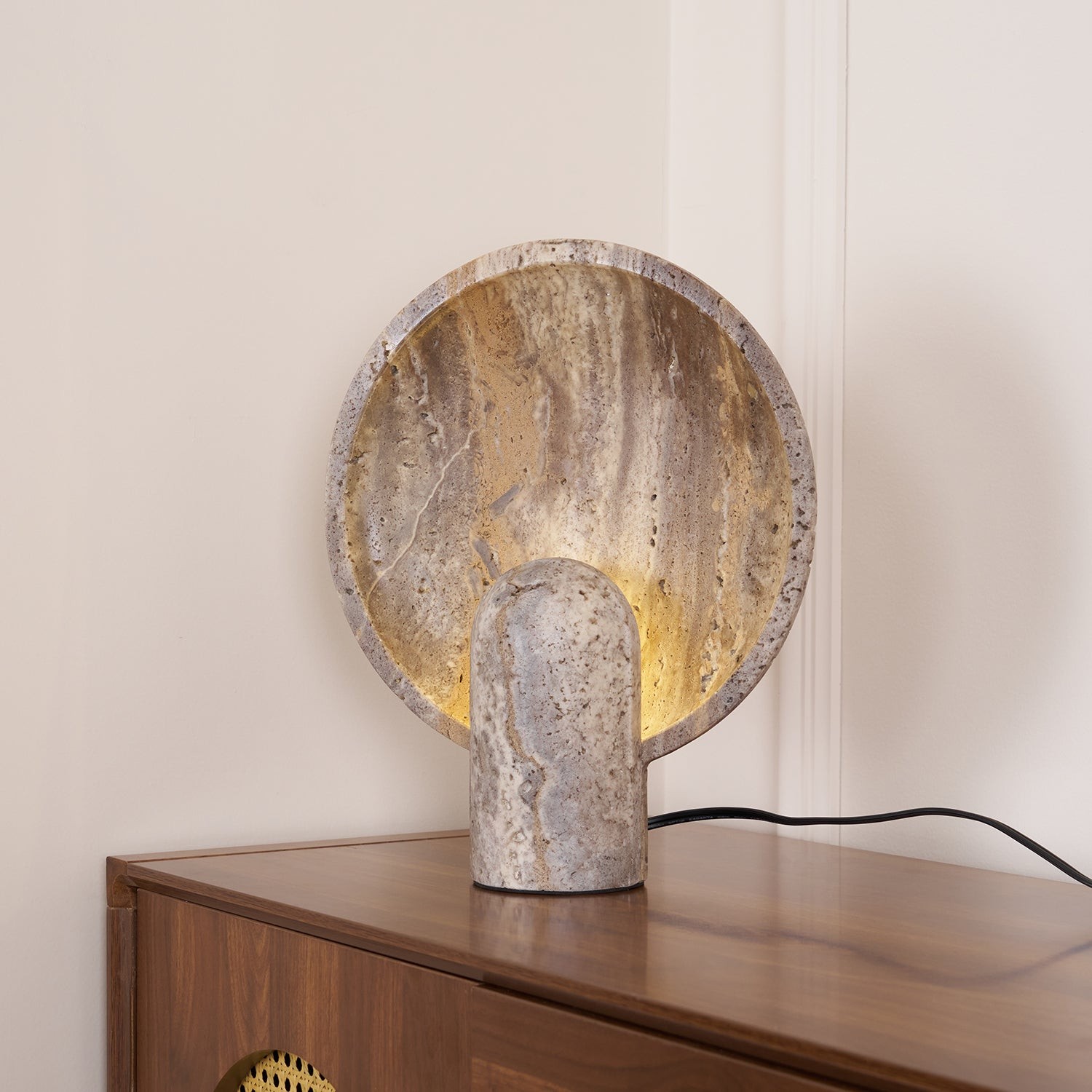 Wabi-sabi Style Eclipse Stone Table Lamp G18