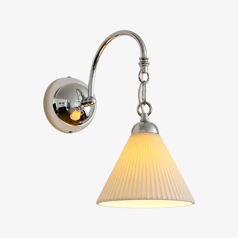 Cazelle French Style Floral Wall Lamp - Artistic Retro Sconce for Background Lighting T2257