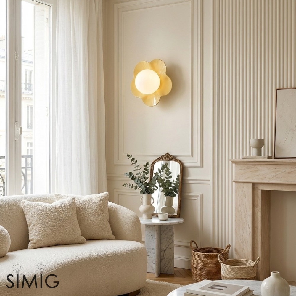 Floral Petal Wall Lamp - Nordic Sculptural Wall Light Living Room T129