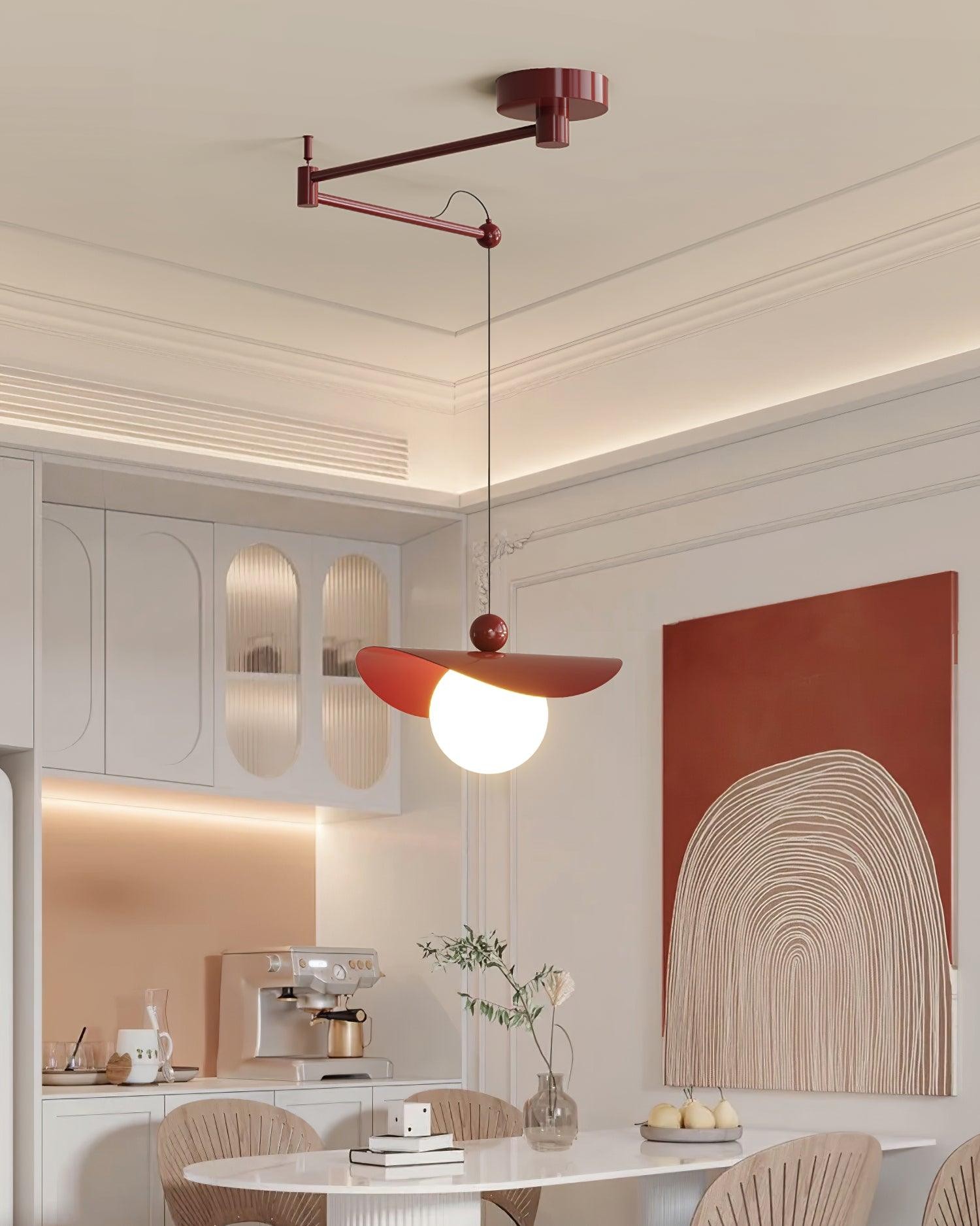 Simple Adjustable Metal Swing Arm Pendant Lamp G13
