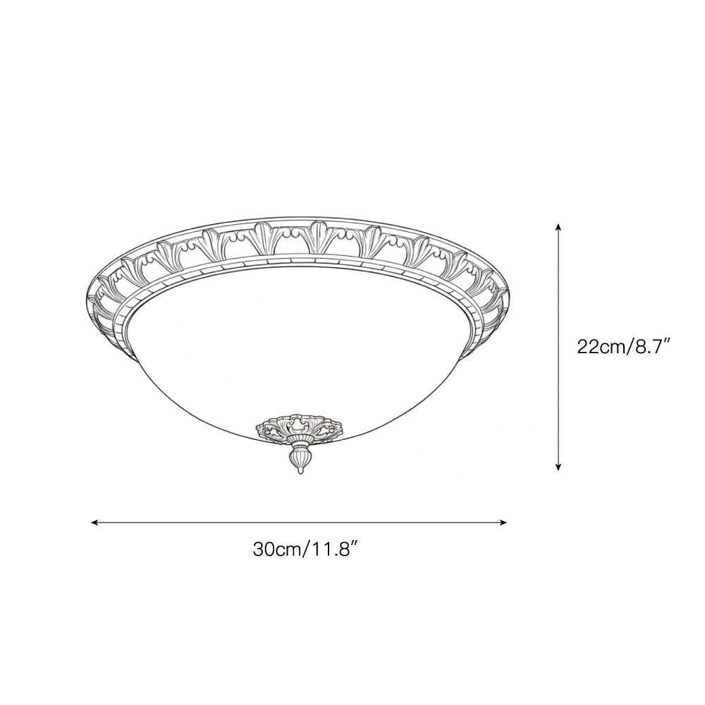 Deltana Flush Ceiling Lamp T1961