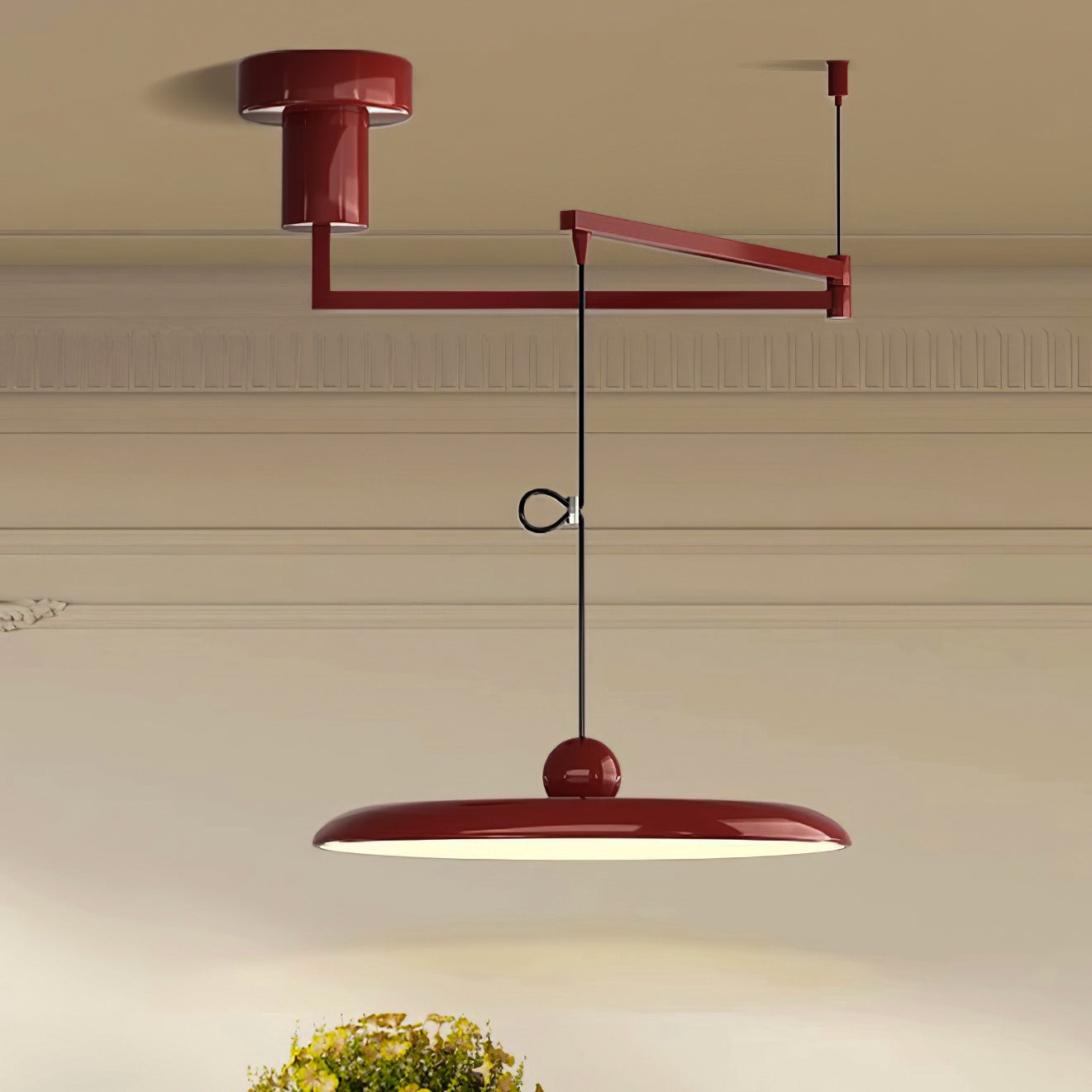 Simple Modern Adjustable Swing Arm Disc Pendant Lamp M11