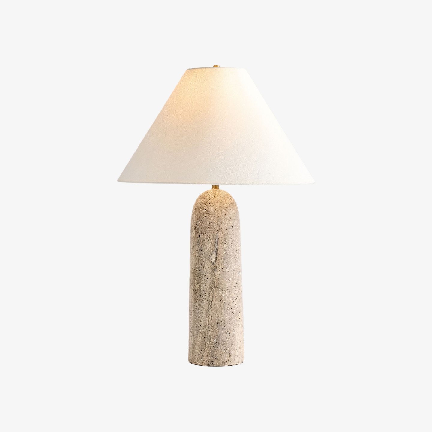 Albi Marble Table Lamp – Sleek Metal Frame and White Fabric Shade T617