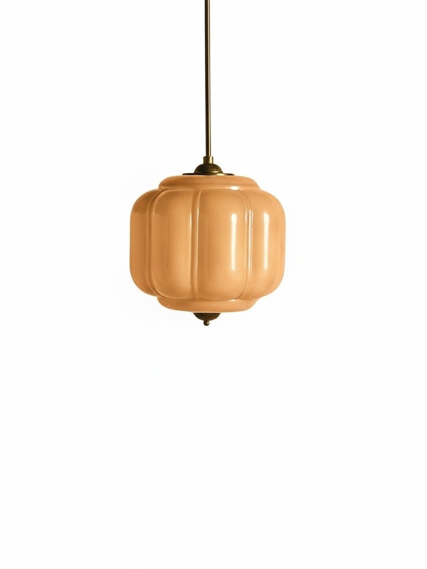 Eloise Vintage Milk Glass Pendant Light - Chic Retro Lighting for Dining Rooms S215