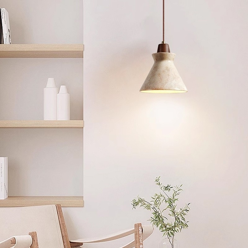 Creative Travertine Stone Pendant Lamp for Modern Living Rooms S283