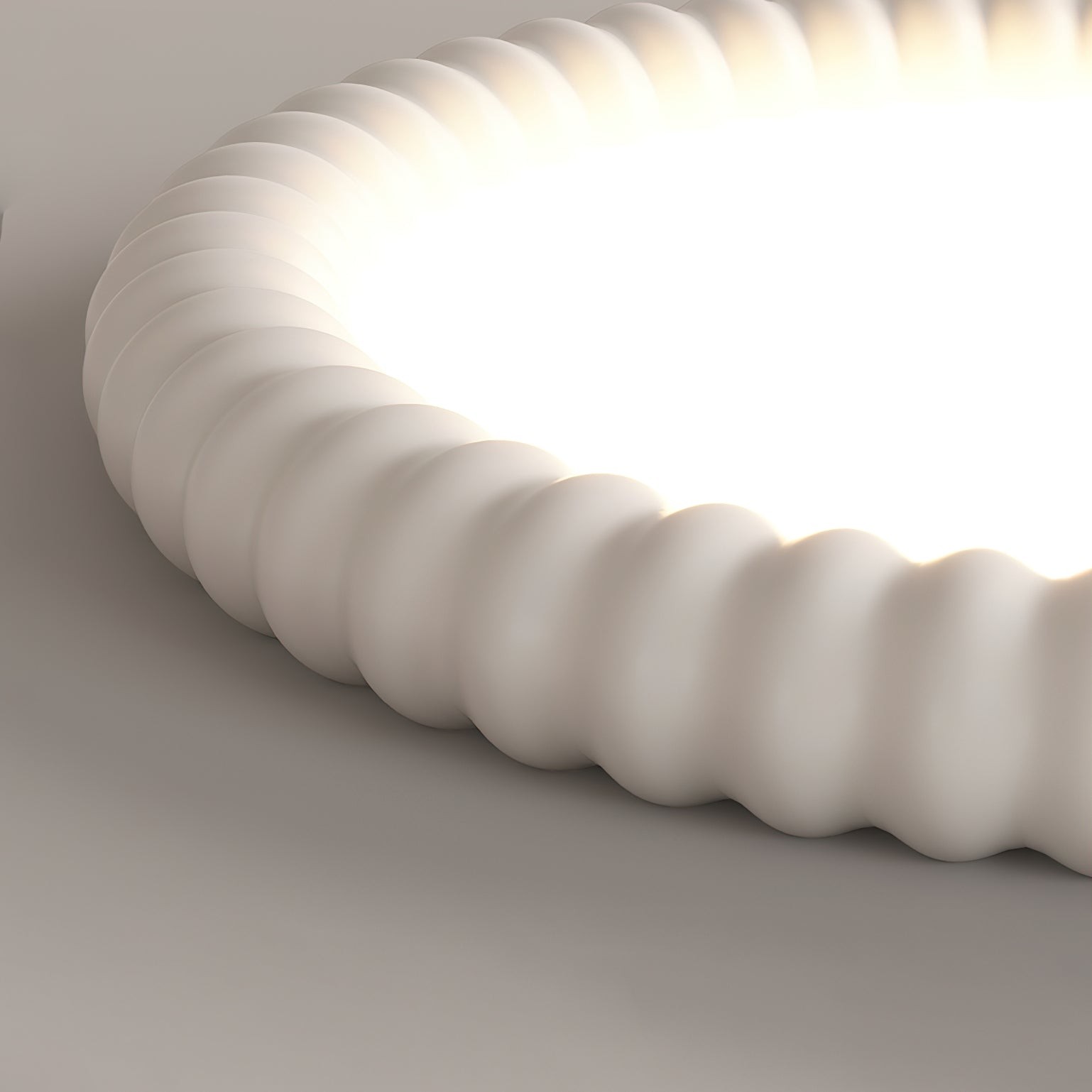 Cream Style Ripple Ring Ceiling Lamp M421