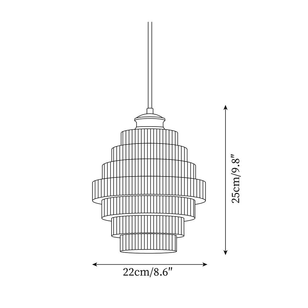 Modern Creative Pleated Design Glass Pendant Lamp M48